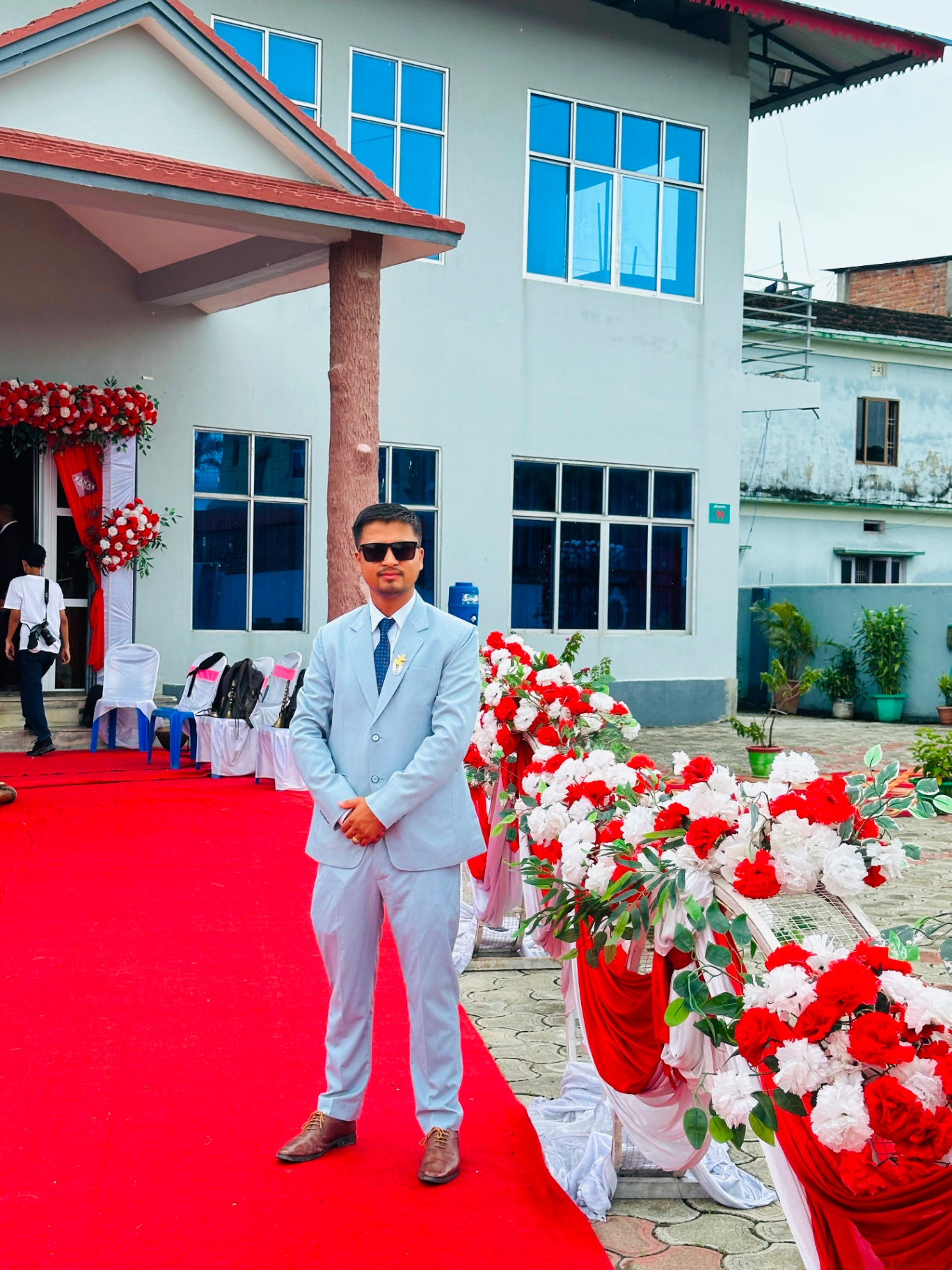 Er. Suman Khadka at a ceremonial event