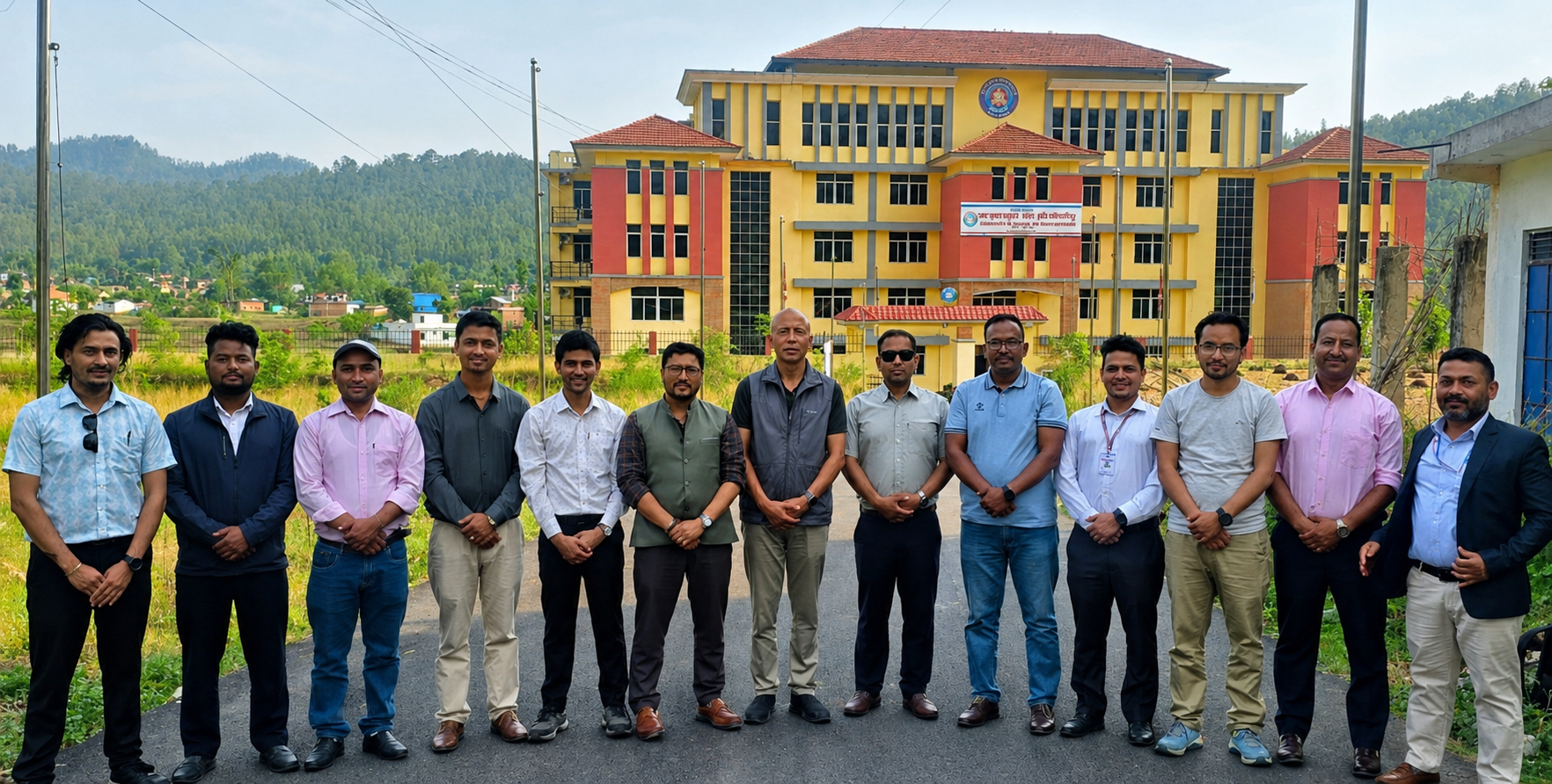 Er. Suman Khadka with project team at the divisional office
